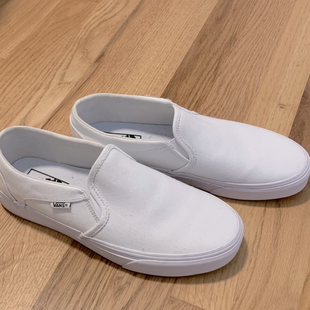 White Slip on Vans